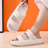 2023 Summer Thick Platform Cloud Slippers Women Green EVA Soft Sole Sandals Woman Comfort Non Slip Home Slides