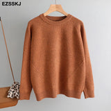 Autumn autumn winter thick loose sweater Pullovers Women female oversize O-neck sweater knit Jumpers