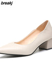 Color Office Ladies Pumps Hot Sale Spring Party Wedding High Heel Shoes Woman Pointed Toe Retro Pumps Size 34-40