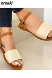 Women Sandals Classics Ankle Strap Summer Sandals Flat Shoes For Women Lightweight Flats Sandalias Mujer Casual Summer