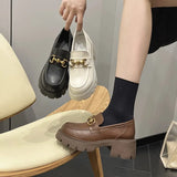 Heels Women's Loafers Pumps Luxury Designer Shoes Ladies 2023 Spring Wedge Casual Leather Wedding Shoes Bride Round