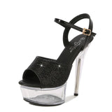 Breakj Patent Leather 15Cm High Heels Heel Water Diamond Platform Hate Day High