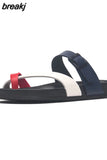 2023 New Outside Cork Slipper Flip Flops Summer Women Mixed Color Casual Beach Non-slip Slides