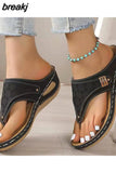 Women Sandals Soft Heels Summer Shoes For Women Wedge Sandals Summer Flip Flops Women Slippers Heeled Sandals Zapatos