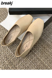 Shoes Women Female Ballet Square Toe Flat Heels Brand Shoes Slip On Casual Loafers Soft Moccasins Female Zapatillas