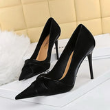 Breakj Stylish And Sexy Club Show Thin Heel, High Heel, Shallow Pointed Bow Women's Single