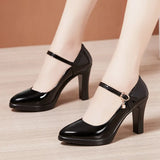Model Catwalk High Heels Women's Waterproof Table Tip Large Size 40-43 Fine Heels Professional Single Shoes Work