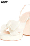 New Platform 2023 Summer Simple High Heeled Women's Sandals Shoes Wedding Shoes Big Size 43 Bridal