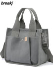 Fashion Canvas Women Crossbody Bag Simple Large Capacity Storage Shoulder Bags Multiple Pockets Female Shopping