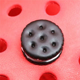 Resin Shoe Buckle Accessories Simulation Sandwich Biscuits Shoe Decoration Jibz for Croc Charms Bracelets Kids Gifts