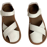 Bun Head Roman Sandals for Women Soft Soled Summer One-line Casual Beach Shoes for