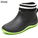Women's Rain Boots Rubber Shoes Anti-skid Unisex Ankle Rainboots Lightweight Slip On Boots Rain Shoes Waterproof