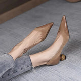 Women's High Heels French Retro Pointed Toe Heels Shoes Fashion Elegant Party Dress Shoes Black Women Pumps Zapatos De