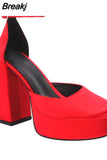 High Heeled Women Pumps 2023 Vintage Buckle Mary Jane Shoes Great Quality In Spring Summer All-match Temperament