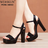 2021 Summer Sexy Women High Heels Sandals 13cm Stripper Shoes Party Pumps Shoes Women Platform Sandals Open