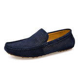 Leather Men Shoes Casual Luxury Brand Slip on Summer Designer Loafers Men Moccasins Breathable Italian Men Driving