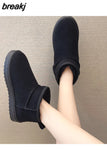 Snow Boots Women's Short Tube Thickened Cotton Shoes Non-slip Winter New Shoes Student Women's Shoes 2023 Black