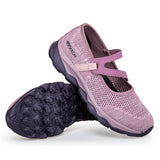 New Women's Mesh Shoes Breathable Casual Shoes Spring Women Comfort Light Walking Shoes Slip on Non-slip Flat Mom