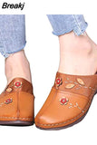 2023 New Women Clogs Sandals Ladies Comfort Closed Toe Wedges Platform Shoes Flower Slipper Summer Slipper Women