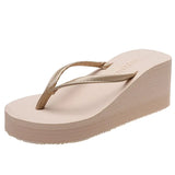 Lightweight Wedge Flip Flops Women 2024 Summmer Clip Tie Platform Slippers Woman Non Slip Thick Sole Beach