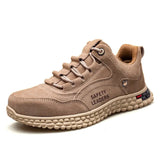 Safety Work Shoes Steel Toe Kevlar Puncture-Proof Anti-Smashing Men Ankle Boots Protective Sneakers Casual Leather