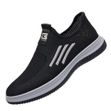 Mesh Breathable Loafers Fashion Casual Men's Sneakers Comfortable Walking Shoes Slip-on Thick Bottom Work Shoes 2023