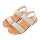 Summer Women Sandals Concise Rome Ankle Wrap Flat With Sandals Woman Black Apricot Classic Women